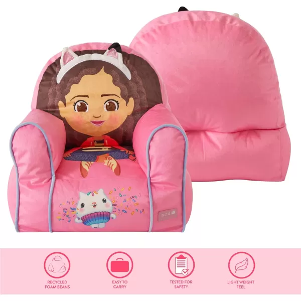 Idea Nuova Minnie Mouse Figural Sherpa Trim Bean Bag Chair, Small, Pink