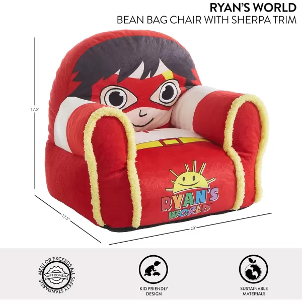 Idea Nuova Minnie Mouse Figural Sherpa Trim Bean Bag Chair, Small, Pink