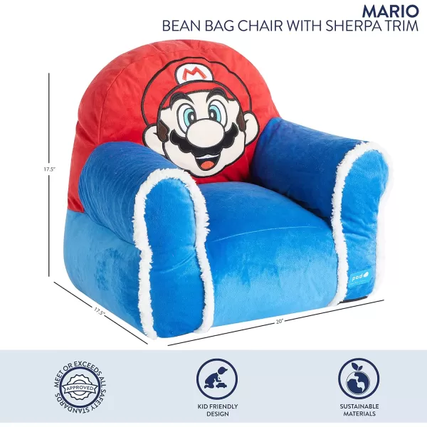 Idea Nuova Minnie Mouse Figural Sherpa Trim Bean Bag Chair, Small, Pink