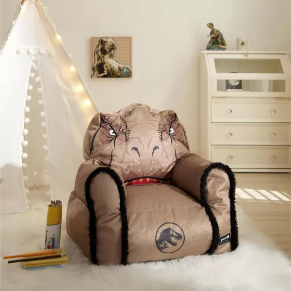 Idea Nuova Minnie Mouse Figural Sherpa Trim Bean Bag Chair, Small, Pink