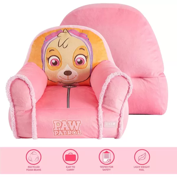 Idea Nuova Minnie Mouse Figural Sherpa Trim Bean Bag Chair, Small, Pink