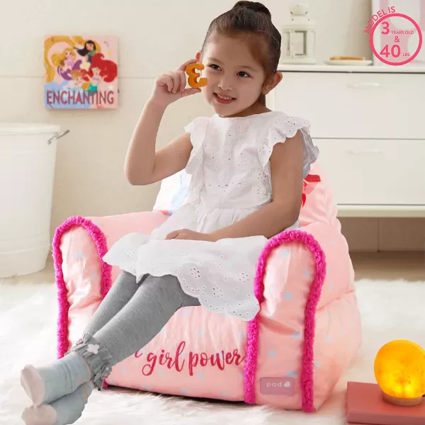 Idea Nuova Minnie Mouse Figural Sherpa Trim Bean Bag Chair, Small, Pink