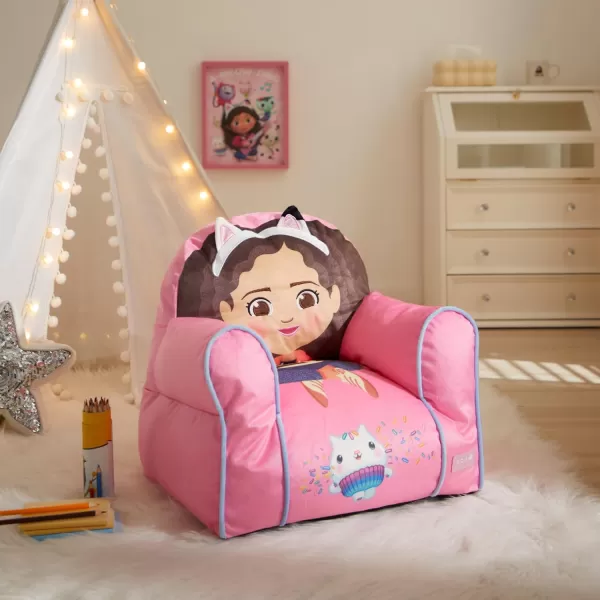 Idea Nuova Minnie Mouse Figural Sherpa Trim Bean Bag Chair, Small, Pink