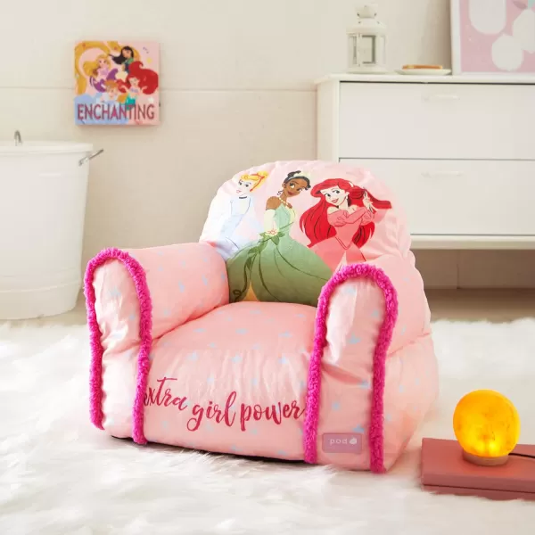 Idea Nuova Minnie Mouse Figural Sherpa Trim Bean Bag Chair, Small, Pink