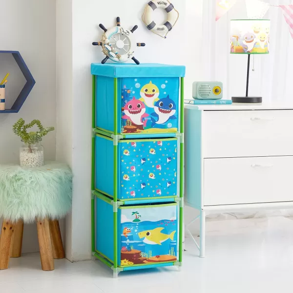 Idea Nuova Nickelodeon Jojo Siwa 3 Tier Fabric Storage Organizer with 3 Cubes and Removable Lid
