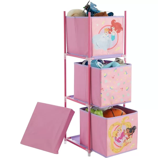 Idea Nuova Nickelodeon Jojo Siwa 3 Tier Fabric Storage Organizer with 3 Cubes and Removable Lid