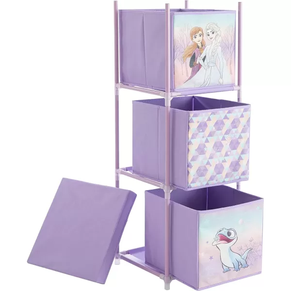 Idea Nuova Nickelodeon Jojo Siwa 3 Tier Fabric Storage Organizer with 3 Cubes and Removable Lid