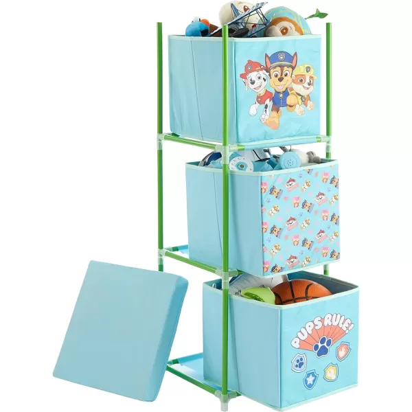 Idea Nuova Nickelodeon Jojo Siwa 3 Tier Fabric Storage Organizer with 3 Cubes and Removable Lid