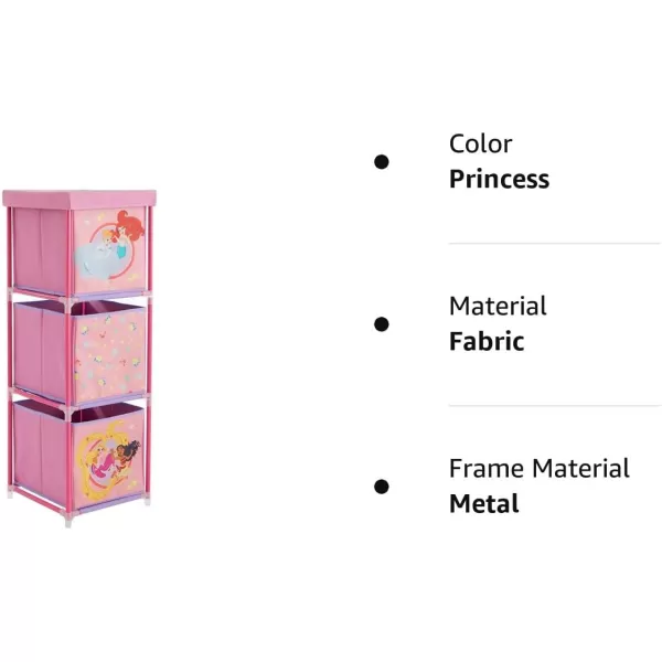 Idea Nuova Nickelodeon Jojo Siwa 3 Tier Fabric Storage Organizer with 3 Cubes and Removable Lid