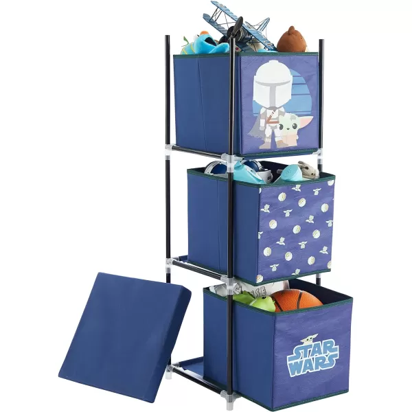 Idea Nuova Nickelodeon Jojo Siwa 3 Tier Fabric Storage Organizer with 3 Cubes and Removable Lid