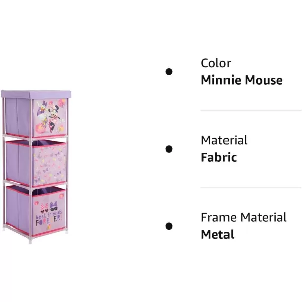 Idea Nuova Nickelodeon Jojo Siwa 3 Tier Fabric Storage Organizer with 3 Cubes and Removable Lid
