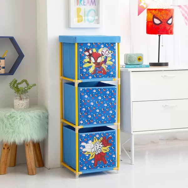Idea Nuova Nickelodeon Jojo Siwa 3 Tier Fabric Storage Organizer with 3 Cubes and Removable Lid