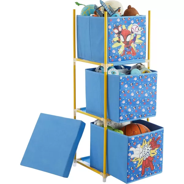 Idea Nuova Nickelodeon Jojo Siwa 3 Tier Fabric Storage Organizer with 3 Cubes and Removable Lid