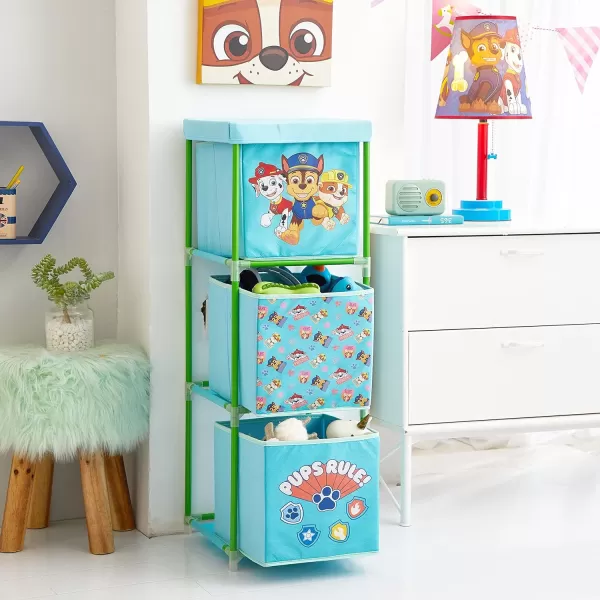 Idea Nuova Nickelodeon Jojo Siwa 3 Tier Fabric Storage Organizer with 3 Cubes and Removable Lid