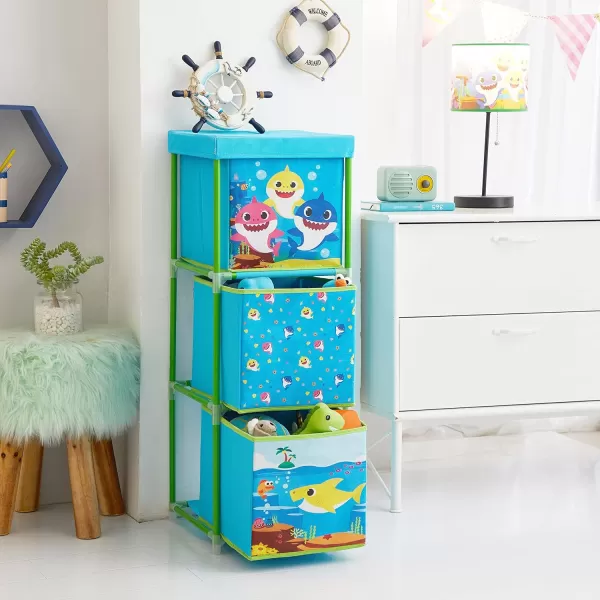 Idea Nuova Nickelodeon Jojo Siwa 3 Tier Fabric Storage Organizer with 3 Cubes and Removable Lid