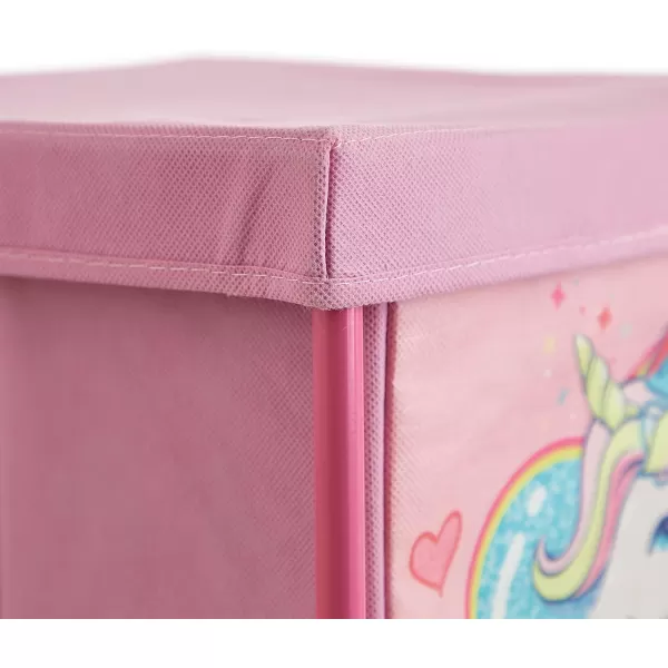 Idea Nuova Nickelodeon Jojo Siwa 3 Tier Fabric Storage Organizer with 3 Cubes and Removable Lid