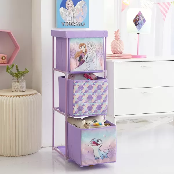 Idea Nuova Nickelodeon Jojo Siwa 3 Tier Fabric Storage Organizer with 3 Cubes and Removable Lid