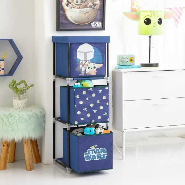 Idea Nuova Nickelodeon Jojo Siwa 3 Tier Fabric Storage Organizer with 3 Cubes and Removable Lid
