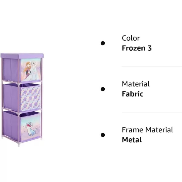Idea Nuova Nickelodeon Jojo Siwa 3 Tier Fabric Storage Organizer with 3 Cubes and Removable Lid