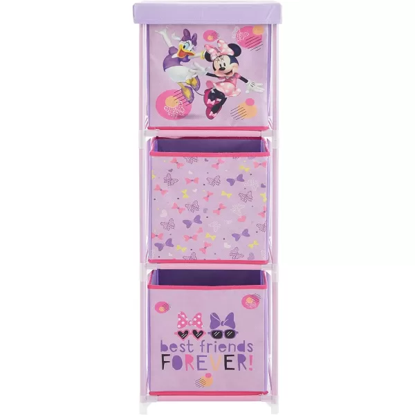 Idea Nuova Nickelodeon Jojo Siwa 3 Tier Fabric Storage Organizer with 3 Cubes and Removable Lid