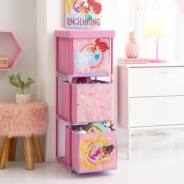 Idea Nuova Nickelodeon Jojo Siwa 3 Tier Fabric Storage Organizer with 3 Cubes and Removable Lid