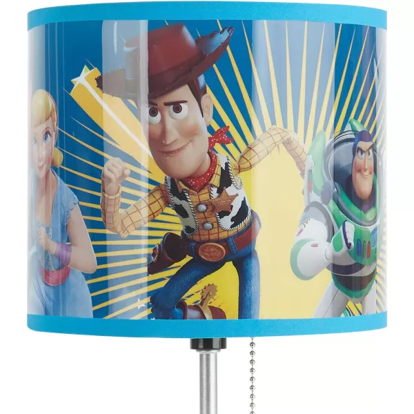 Idea Nuova Paw Patrol Chase, Rubble and Marshall Stick Table Kids Lamp with Pull Chain, Themed Printed Decorative Shade