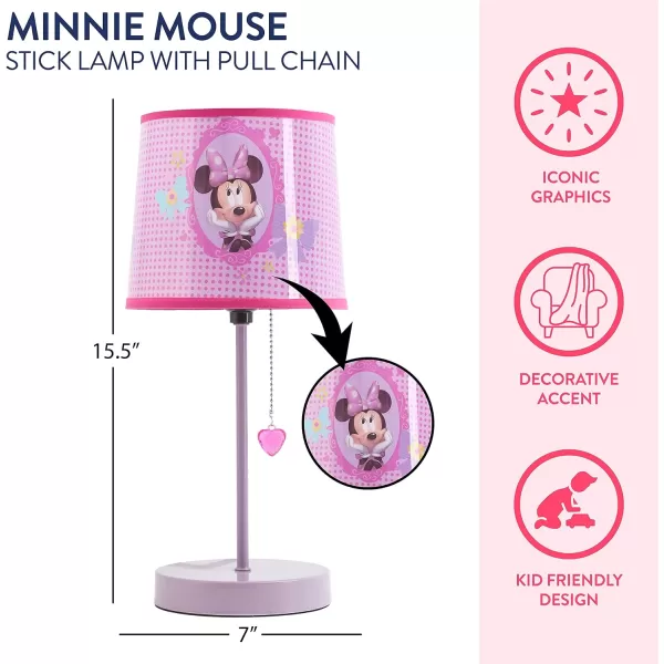 Idea Nuova Paw Patrol Chase, Rubble and Marshall Stick Table Kids Lamp with Pull Chain, Themed Printed Decorative Shade