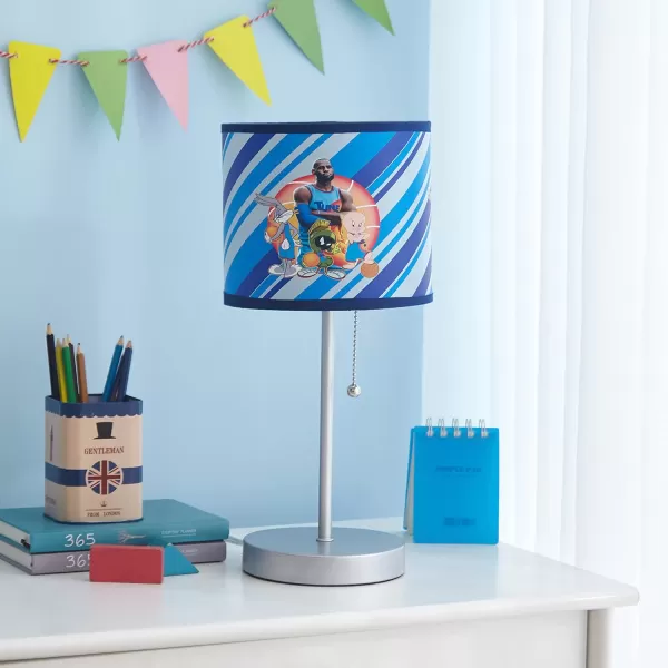 Idea Nuova Paw Patrol Chase, Rubble and Marshall Stick Table Kids Lamp with Pull Chain, Themed Printed Decorative Shade