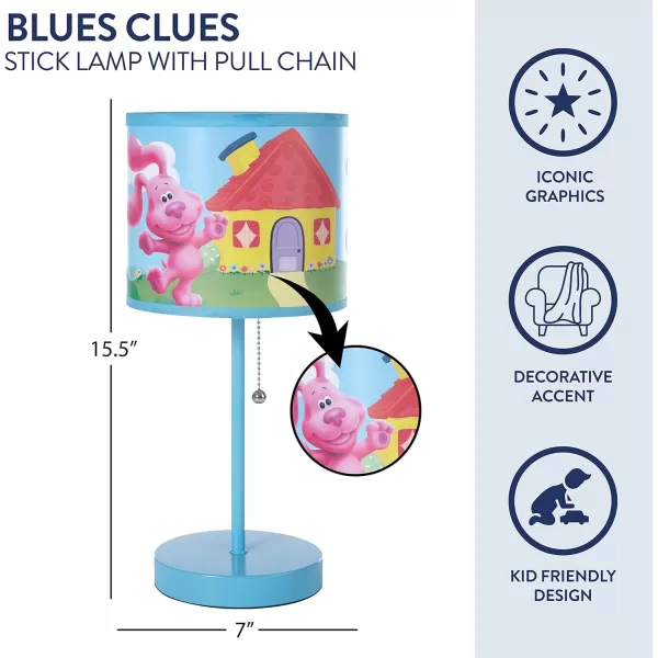 Idea Nuova Paw Patrol Chase, Rubble and Marshall Stick Table Kids Lamp with Pull Chain, Themed Printed Decorative Shade