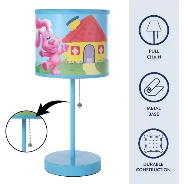 Idea Nuova Paw Patrol Chase, Rubble and Marshall Stick Table Kids Lamp with Pull Chain, Themed Printed Decorative Shade