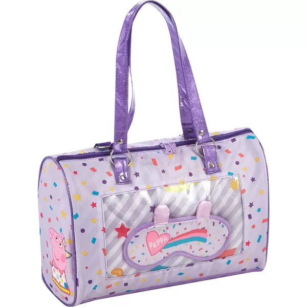 Idea Nuova Peppa Pig Sleepover Purse &amp; Eye Mask Set, Pink 46"x26"
