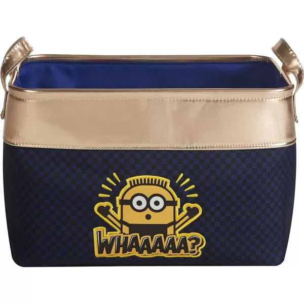 Idea Nuova Ryan's World Rectangular Storage Bin with Gold Trim and Handles , Red