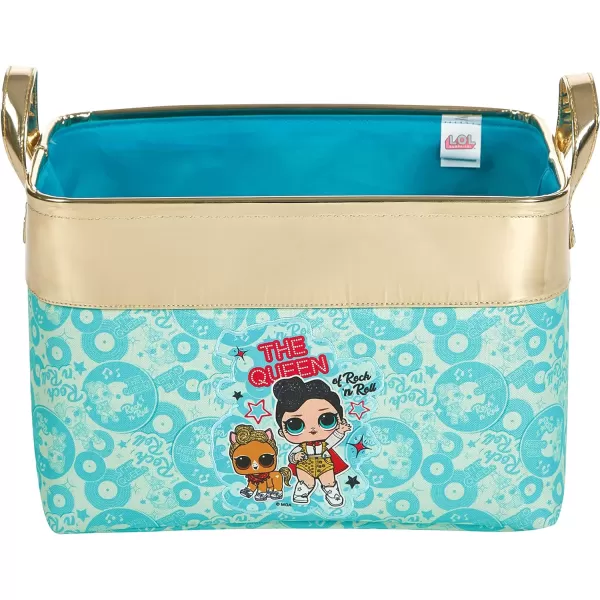Idea Nuova Ryan's World Rectangular Storage Bin with Gold Trim and Handles , Red