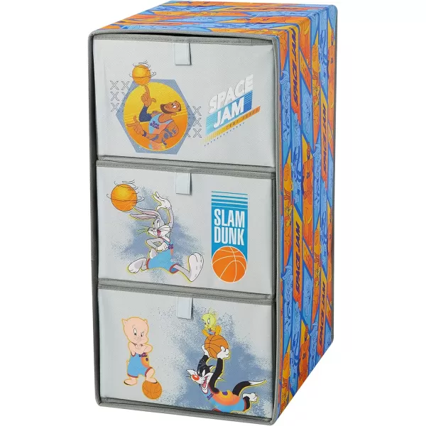 Idea Nuova Space Jam: A New Legacy 3 Drawer Soft Storage Unit with Poly Canvas Frame