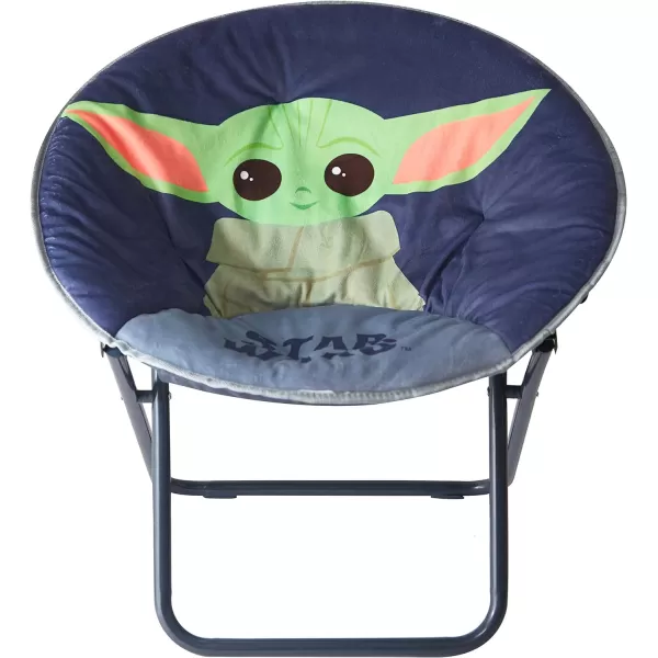 Idea Nuova Star Wars: The Mandalorian Featuring The Child 23" Folding Saucer Chair, Ages 3+