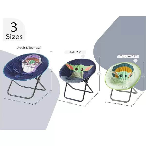 Marvel Avengers Captain America Plush Folding Saucer Chair with 32" Folding and Metal Frame for Kids,Teens,Adults