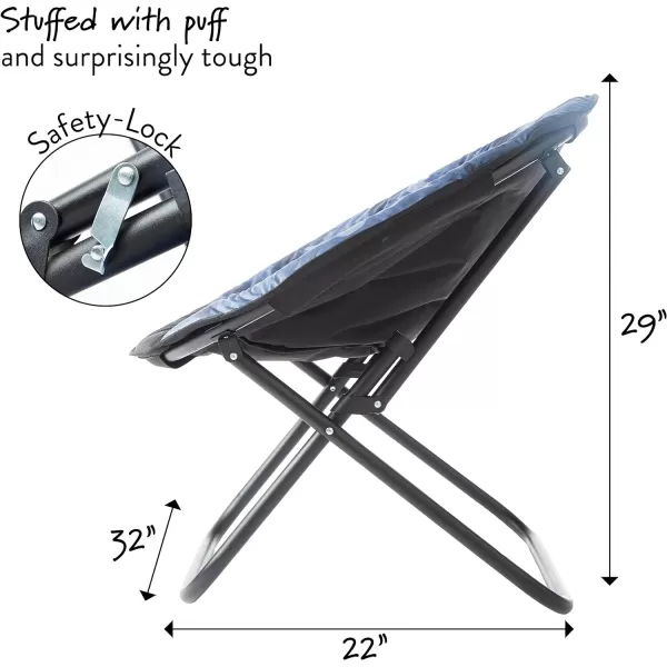 Marvel Avengers Captain America Plush Folding Saucer Chair with 32" Folding and Metal Frame for Kids,Teens,Adults
