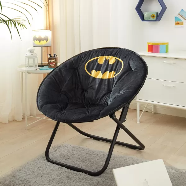 Marvel Avengers Captain America Plush Folding Saucer Chair with 32" Folding and Metal Frame for Kids,Teens,Adults