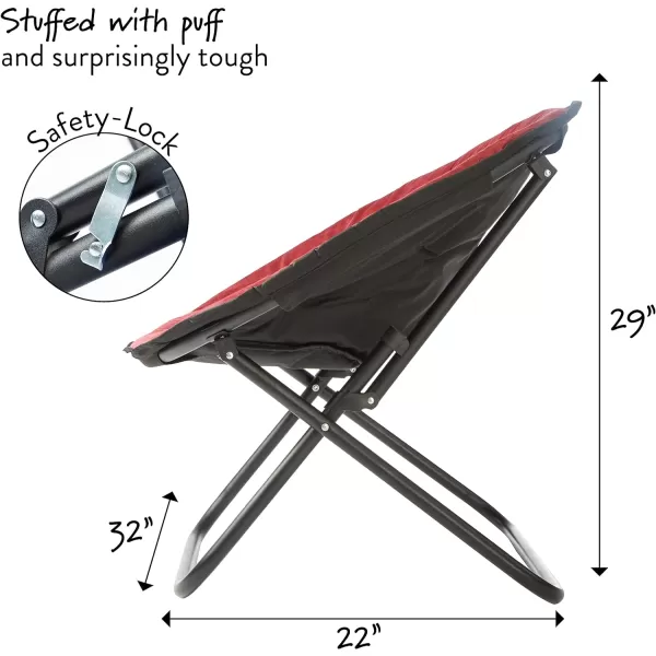 Marvel Avengers Captain America Plush Folding Saucer Chair with 32" Folding and Metal Frame for Kids,Teens,Adults