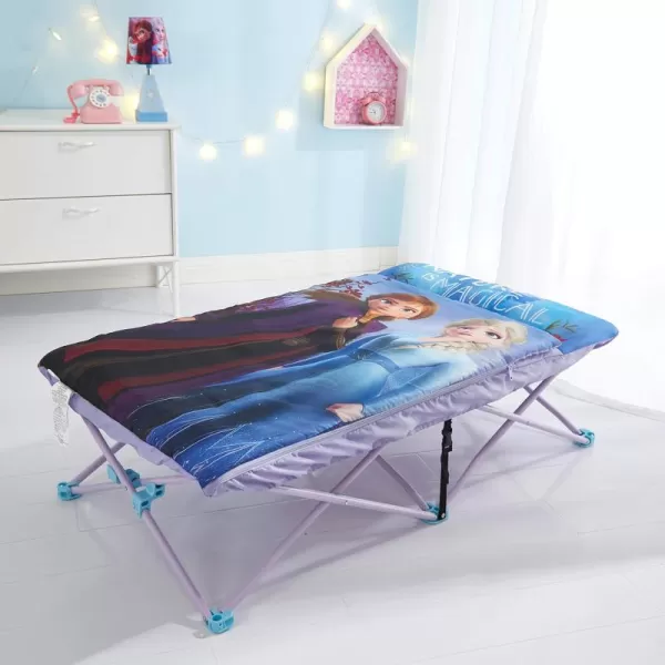 Disney Frozen 2 Foldable Slumber Cot with Detachable Printed Sleeping Bag Featuring Anna &amp; Elsa, Ages 3+