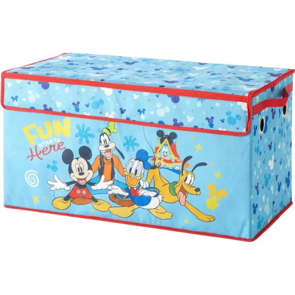 Idea Nuova Disney Mickey Mouse Collapsible Children’s Toy Storage Trunk, Durable with Soft Lid, 28.5"x 14.5"x16"