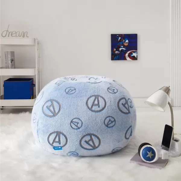 Idea Nuova Disney Mickey Mouse Embossed Faux Fur Round Bean Bag Chair for Kids,24"x24"x18"