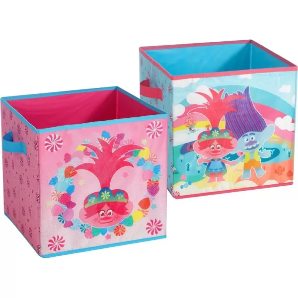 Idea Nuova DreamWorks Trolls 2 Pack Collapsible Storage 11.5" Cubes with LED Lights
