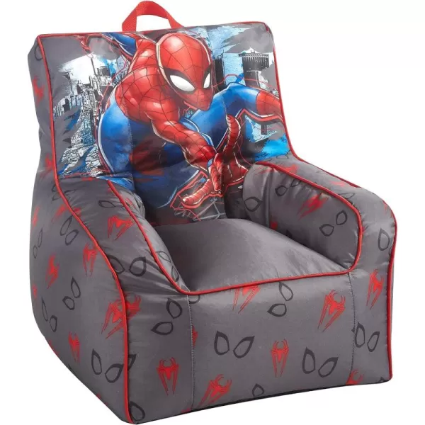 Idea Nuova Marvel Spiderman Toddler Nylon Bean Bag Chair with Piping &amp; Top Carry Handle, Large