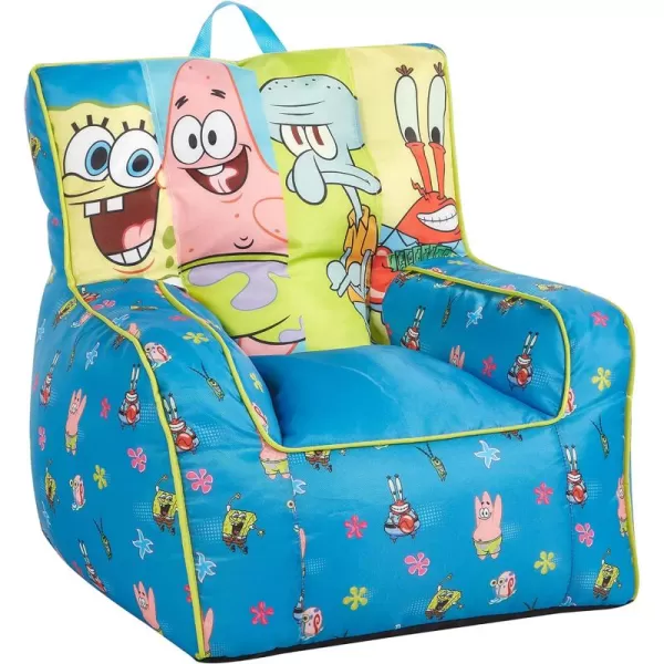 Idea Nuova Marvel Spiderman Toddler Nylon Bean Bag Chair with Piping &amp; Top Carry Handle, Large