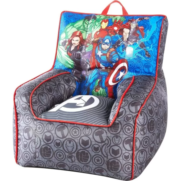 Idea Nuova Marvel Spiderman Toddler Nylon Bean Bag Chair with Piping &amp; Top Carry Handle, Large