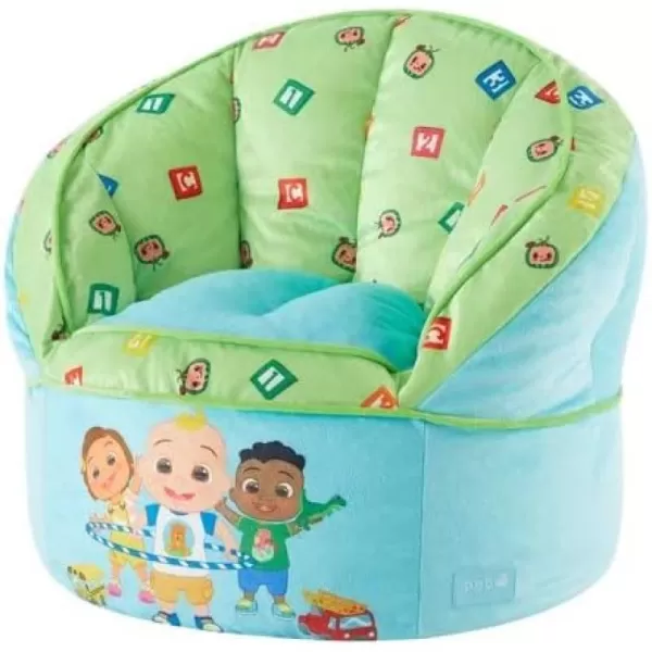 Idea Nuova Marvel Spidey and His Amazing Friends Blue Round Bean Bag Chair for Kids, Ages 3+, Large