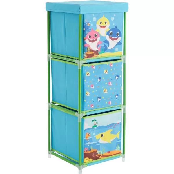 Idea Nuova Nickelodeon Jojo Siwa 3 Tier Fabric Storage Organizer with 3 Cubes and Removable Lid