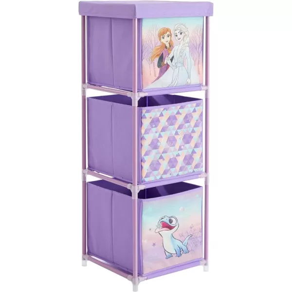 Idea Nuova Nickelodeon Jojo Siwa 3 Tier Fabric Storage Organizer with 3 Cubes and Removable Lid
