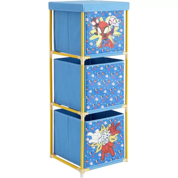 Idea Nuova Nickelodeon Jojo Siwa 3 Tier Fabric Storage Organizer with 3 Cubes and Removable Lid